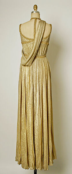 Evening ensemble, Marcelle Chaumont (French, 1940–1953), (a, b) metal thread
(c) silk, French