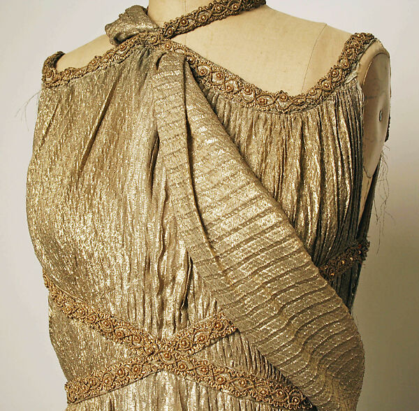 Evening ensemble, Marcelle Chaumont (French, 1940–1953), (a, b) metal thread
(c) silk, French