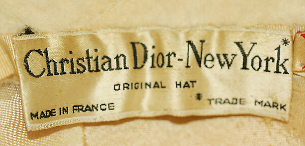 Hat, Christian Dior, New York (American, founded 1948), wool, silk, French
