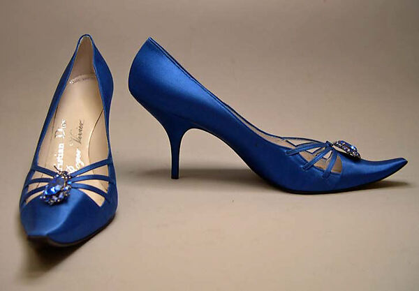 Evening shoes, House of Dior (French, founded 1946), silk, French