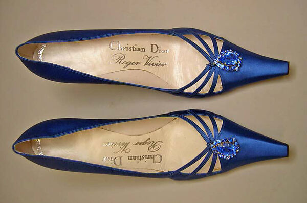 Evening shoes, House of Dior (French, founded 1946), silk, French