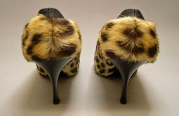 Pumps, House of Dior (French, founded 1946), fur, silk, leather, French