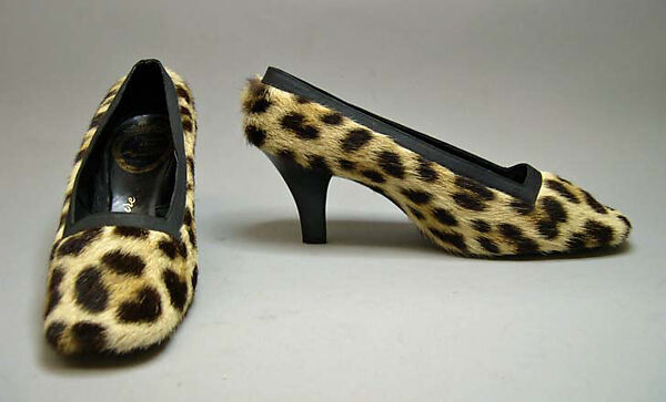 Pumps, House of Dior (French, founded 1946), fur, silk, leather, French 