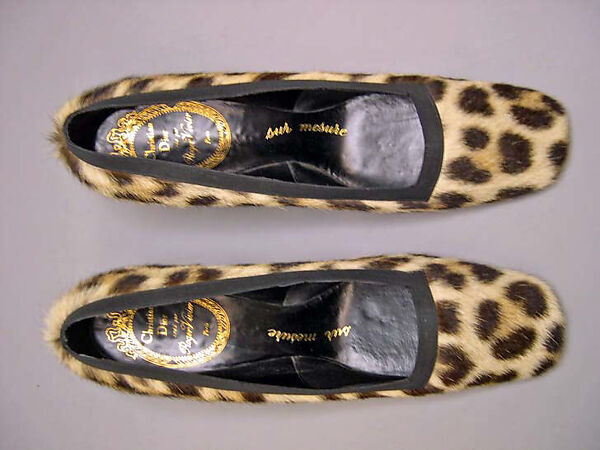 Pumps, House of Dior (French, founded 1946), fur, silk, leather, French