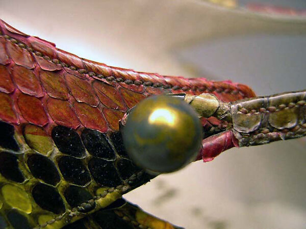 Pumps, House of Dior (French, founded 1946), snakeskin, leather, metal, French