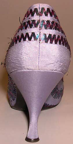 Evening shoes, House of Dior (French, founded 1946), silk, metallic thread, French