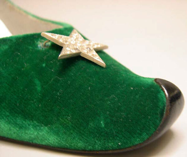 Evening shoes, House of Dior (French, founded 1946), silk, metal, glass, French