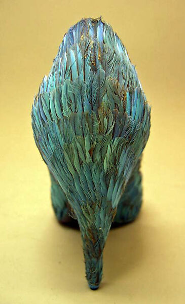 Evening shoes, House of Dior (French, founded 1946), silk, feathers, French