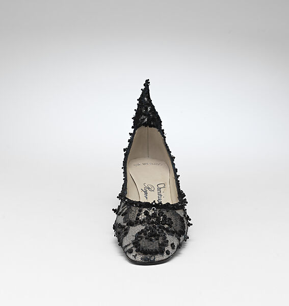 Evening shoes, House of Dior (French, founded 1946), cotton, nylon, plastic, French
