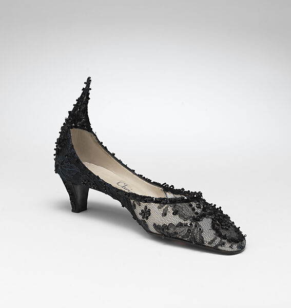 Evening shoes, House of Dior (French, founded 1946), cotton, nylon, plastic, French 