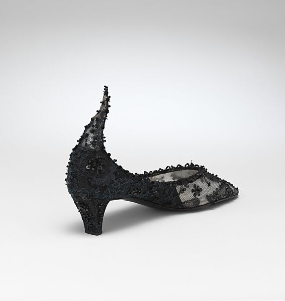 Evening shoes, House of Dior (French, founded 1946), cotton, nylon, plastic, French