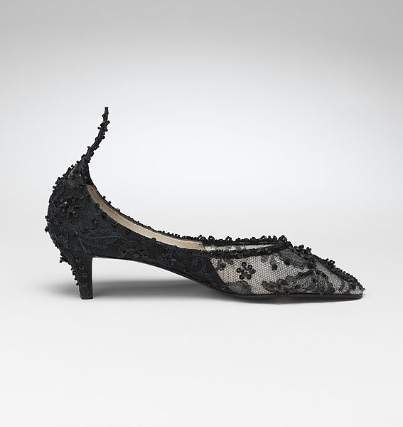 Evening shoes, House of Dior (French, founded 1946), cotton, nylon, plastic, French