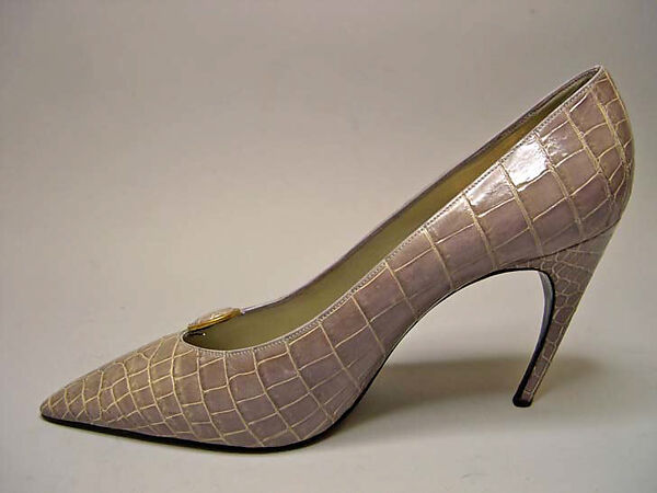 Shoes, House of Dior (French, founded 1946), leather, metal, French 