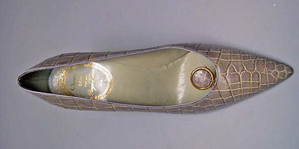 Shoes, House of Dior (French, founded 1946), leather, metal, French