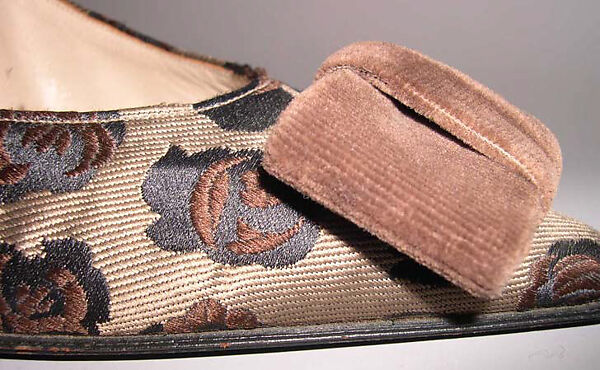 Shoes, House of Dior (French, founded 1946), silk, leather, French