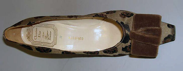 Shoes, House of Dior (French, founded 1946), silk, leather, French