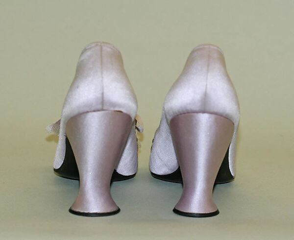 Evening shoes, Christian Dior (French, Granville 1905–1957 Montecatini), silk, leather, French