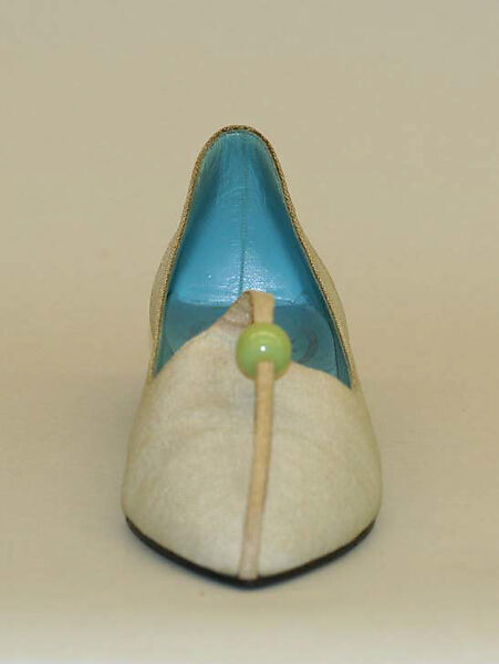 Shoes, Christian Dior (French, Granville 1905–1957 Montecatini), straw, plastic, French