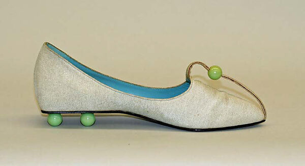 Shoes, Christian Dior (French, Granville 1905–1957 Montecatini), straw, plastic, French 