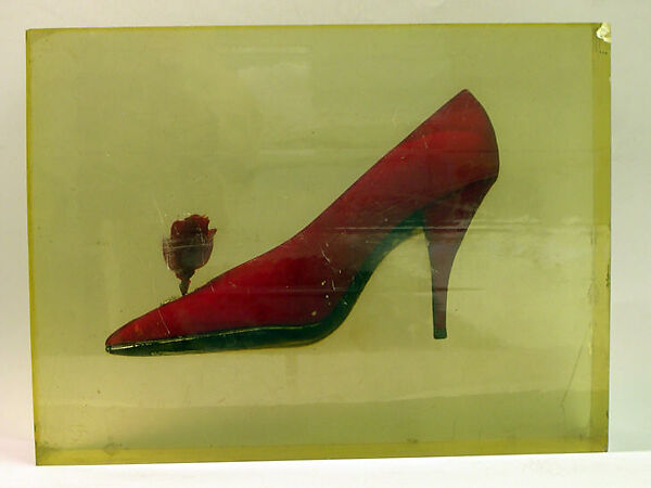 Evening shoes, House of Dior (French, founded 1946), silk, metallic thread, plastic, French 