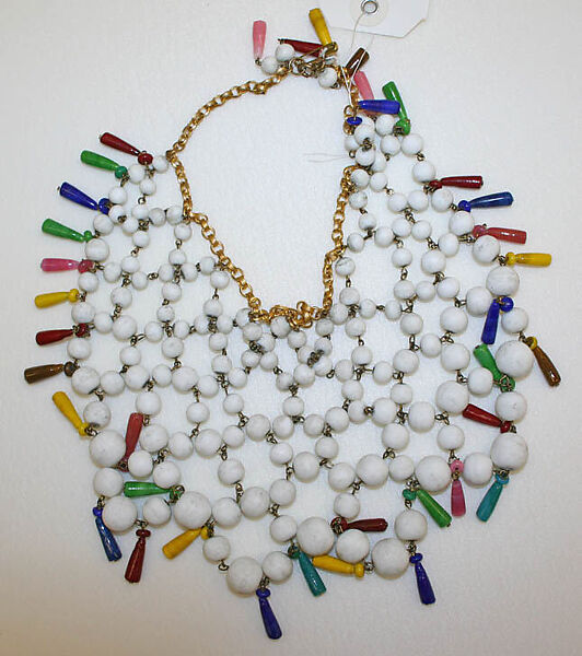 Necklace, House of Dior (French, founded 1946), metal, glass, French 