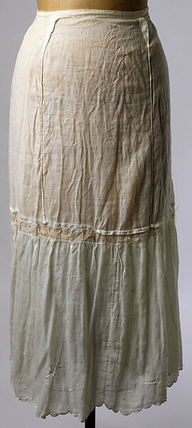 Petticoat, cotton, silk, American 