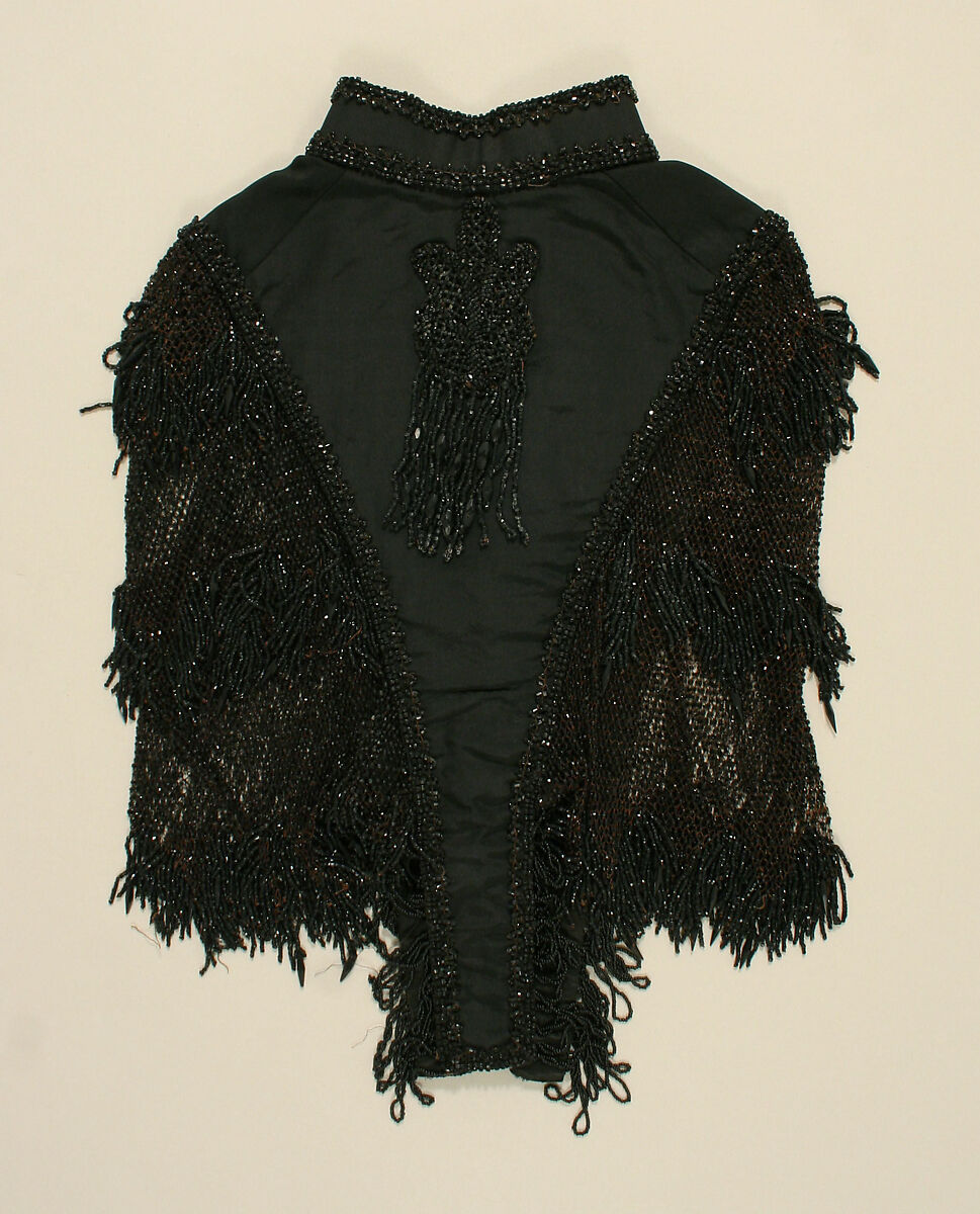 Cape, silk, jet, American