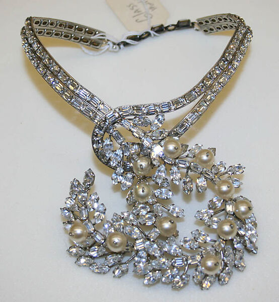 Necklace, House of Dior (French, founded 1946), metal, glass, plastic, French 