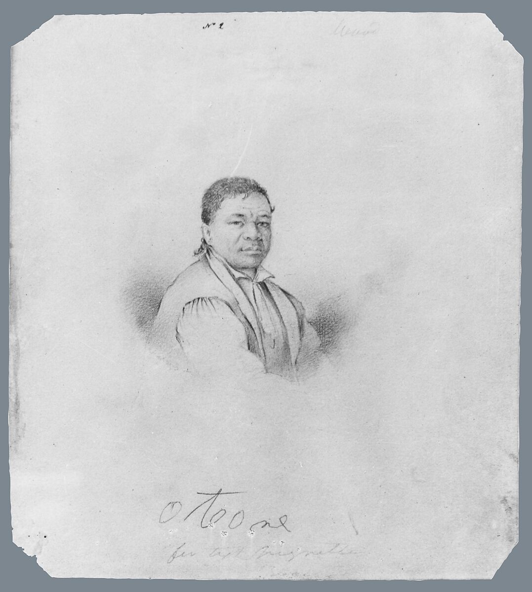 The Tahitian Chief Otore (from McGuire Scrapbook), Alfred Thomas Agate (1812–1846), Graphite on off-white wove paper, American