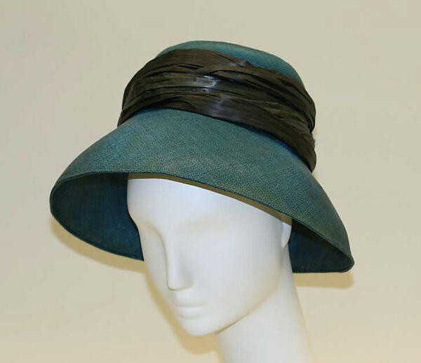 Hat, House of Dior (French, founded 1946), straw, French 