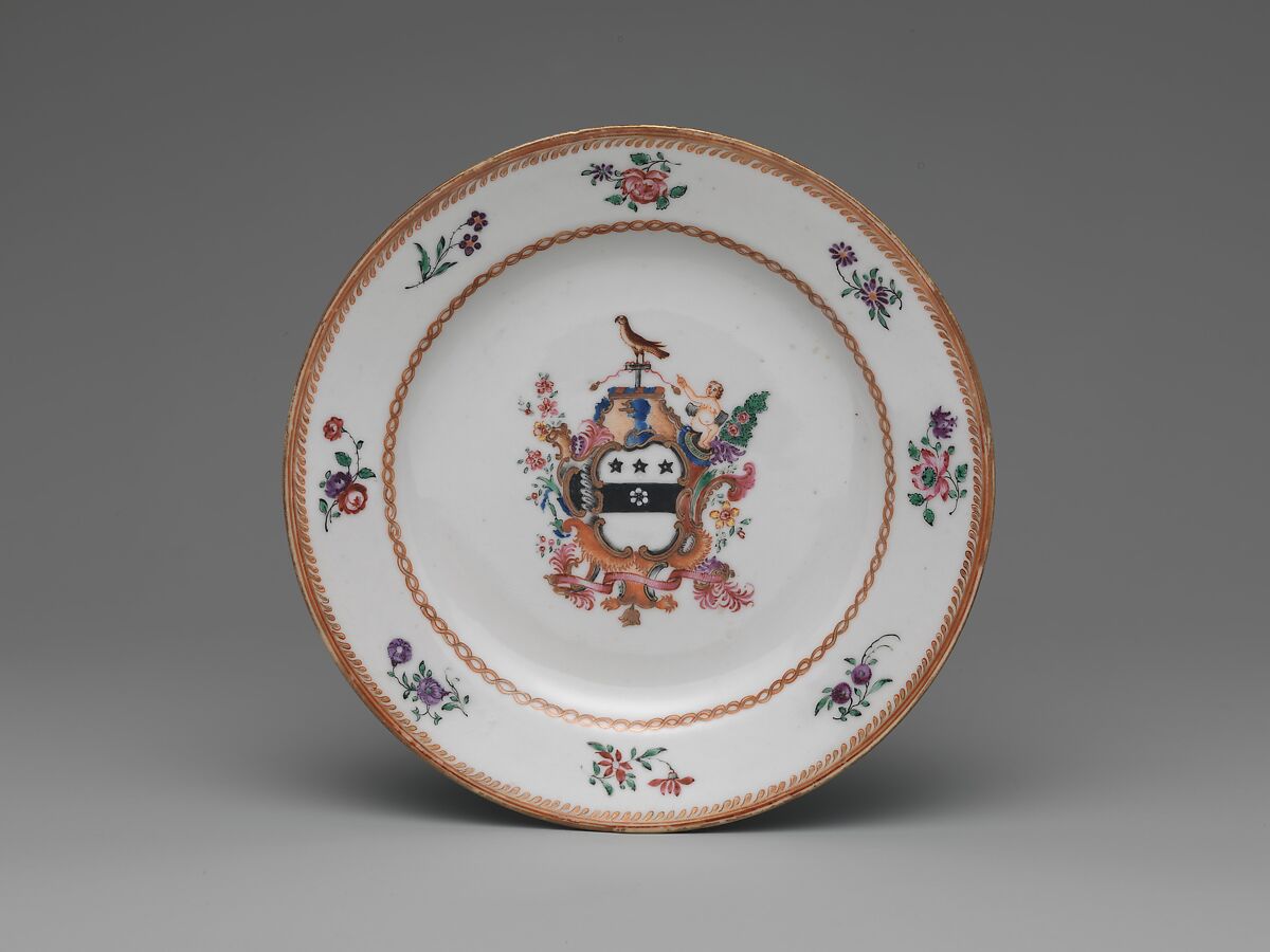 Bread Plate, Porcelain, Chinese, for American market 