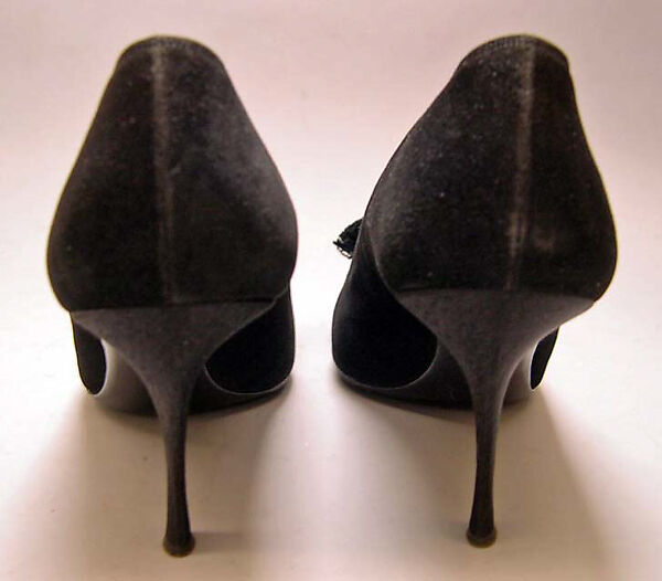 Evening shoes, House of Dior (French, founded 1946), leather, silk, straw, French