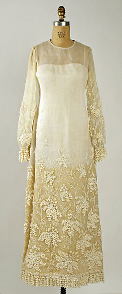 Wedding ensemble, House of Dior (French, founded 1946), cotton, beading, French 