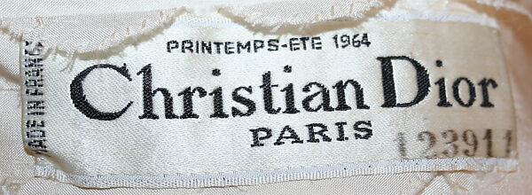 Wedding ensemble, House of Dior (French, founded 1946), cotton, beading, French
