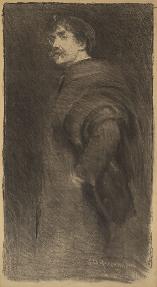 James McNeill Whistler, John White Alexander (American, Allegheny, Pennsylvania 1856–1915 New York), Charcoal on paper, American