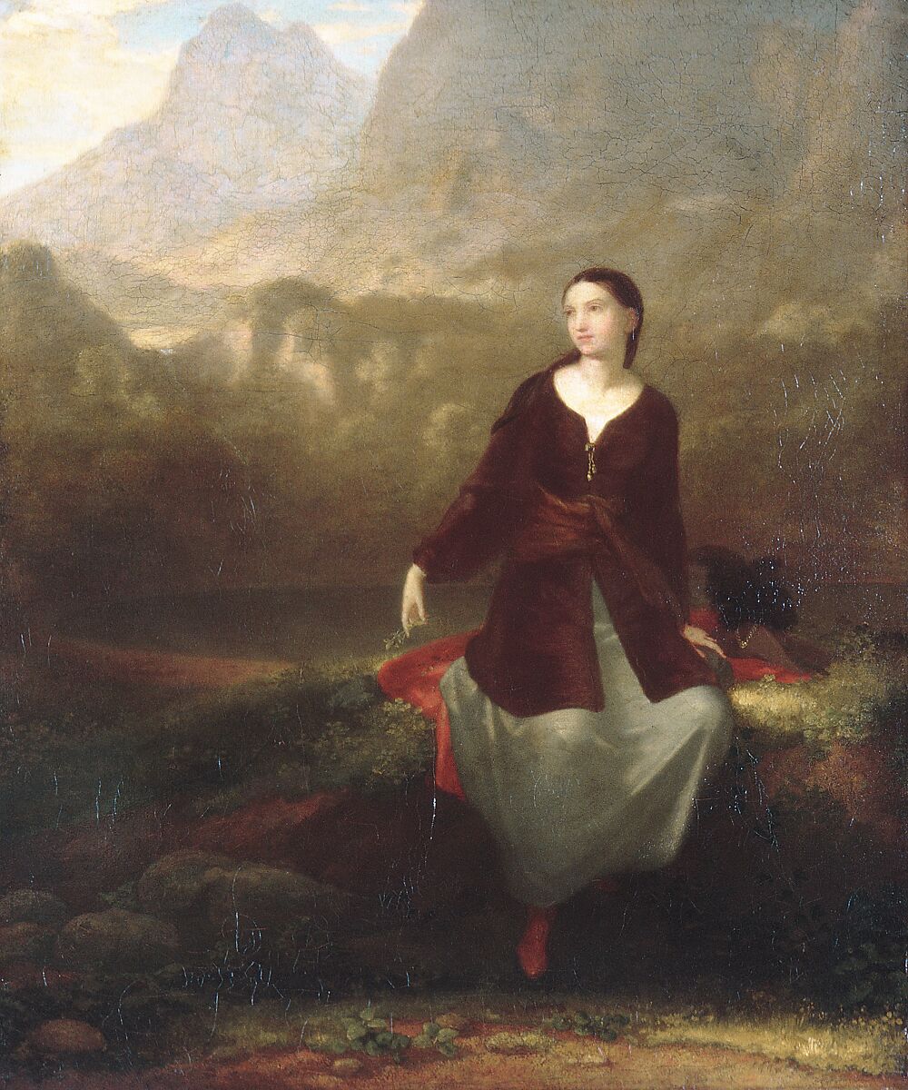 The Spanish Girl in Reverie, Washington Allston (American, Georgetown, South Carolina 1779–1843 Cambridgeport, Massachusetts), Oil on canvas, American 