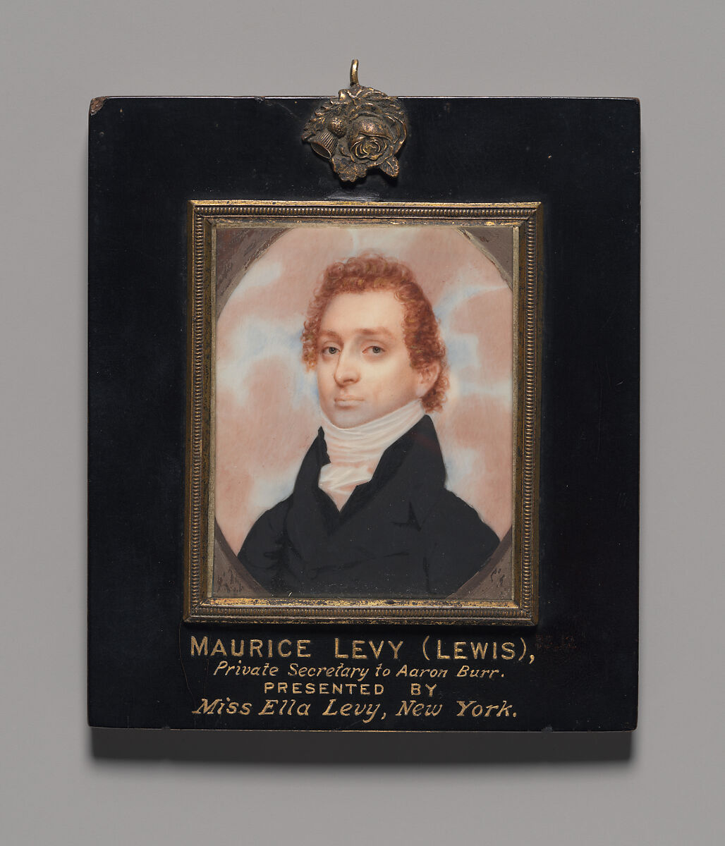 Maurice Levy, Attributed to Ezra Ames (American, Framingham, Massachusetts 1768–1836 Albany, New York), Watercolor on ivory, American 