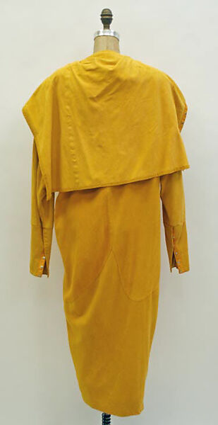 Dress, OMO Norma Kamali (American, born 1978), leather, American