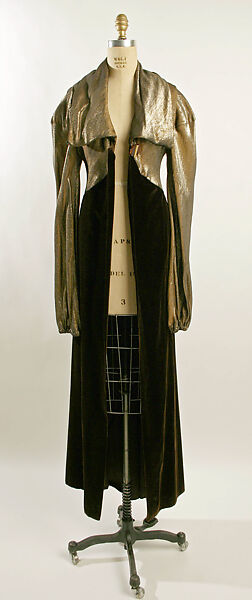 Evening coat, silk, lamé, American or European 