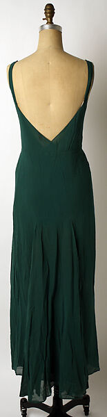 Evening dress, (b) Lenief (French), silk, metal, glass, French