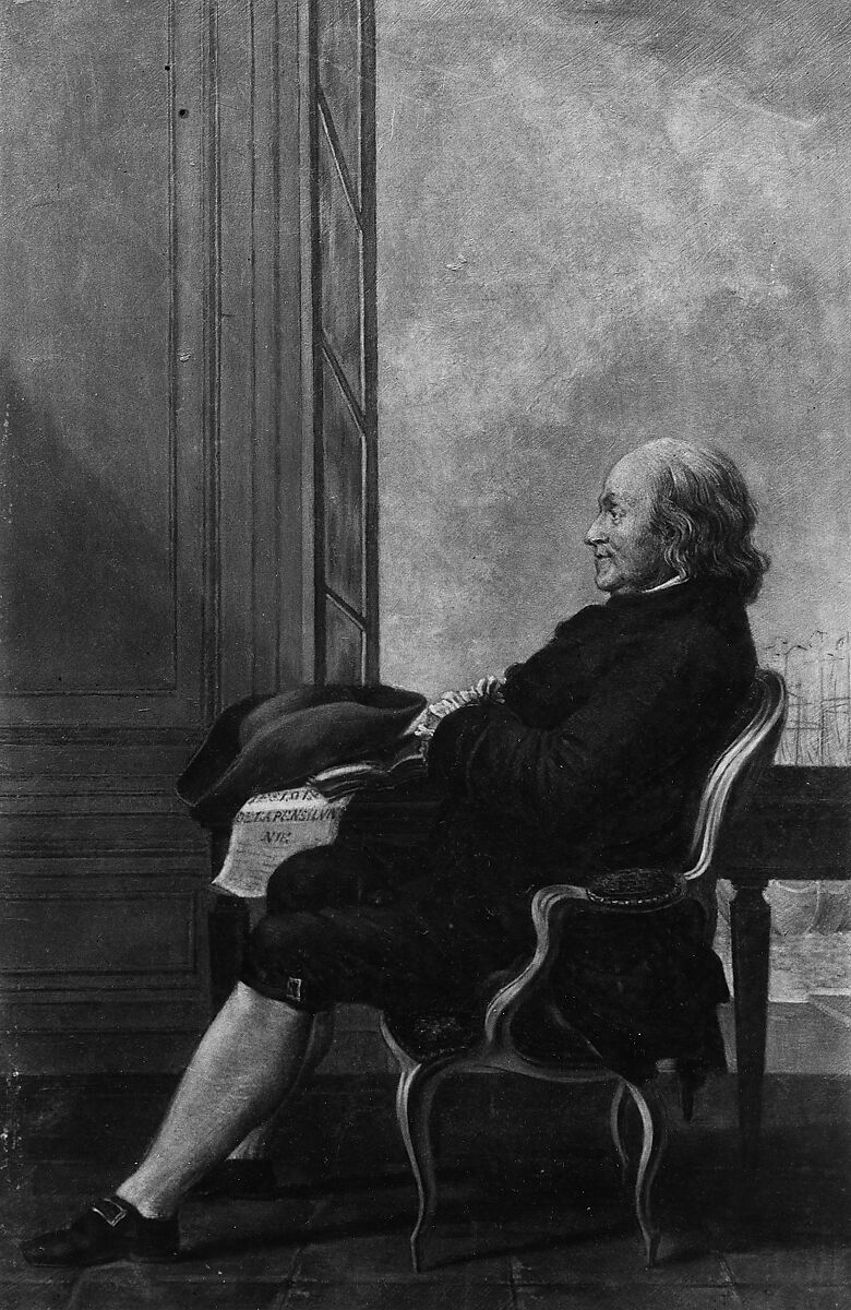 Benjamin Franklin, William P. Babcock (1826–1899), Oil on wood, American 
