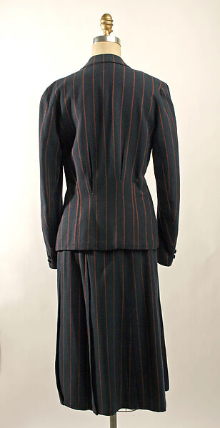 Suit, wool, plastic, American or European