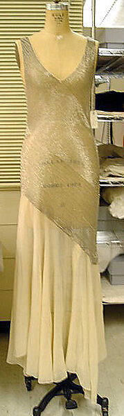 Evening ensemble, silk, cotton, American