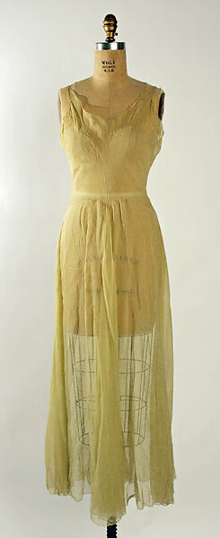 Evening ensemble, House of Vionnet (French, active 1912–14; 1918–39), silk, French