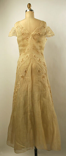 Dress, cotton, silk, French