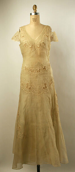 Dress, cotton, silk, French 