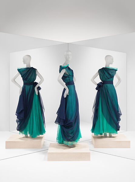 Evening dress, Mad Carpentier (French, 1939–1957), silk, French 