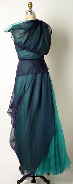 Evening dress, Mad Carpentier (French, 1939–1957), silk, French