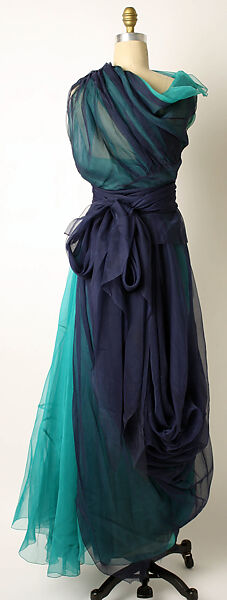 Evening dress, Mad Carpentier (French, 1939–1957), silk, French