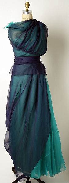 Evening dress, Mad Carpentier (French, 1939–1957), silk, French